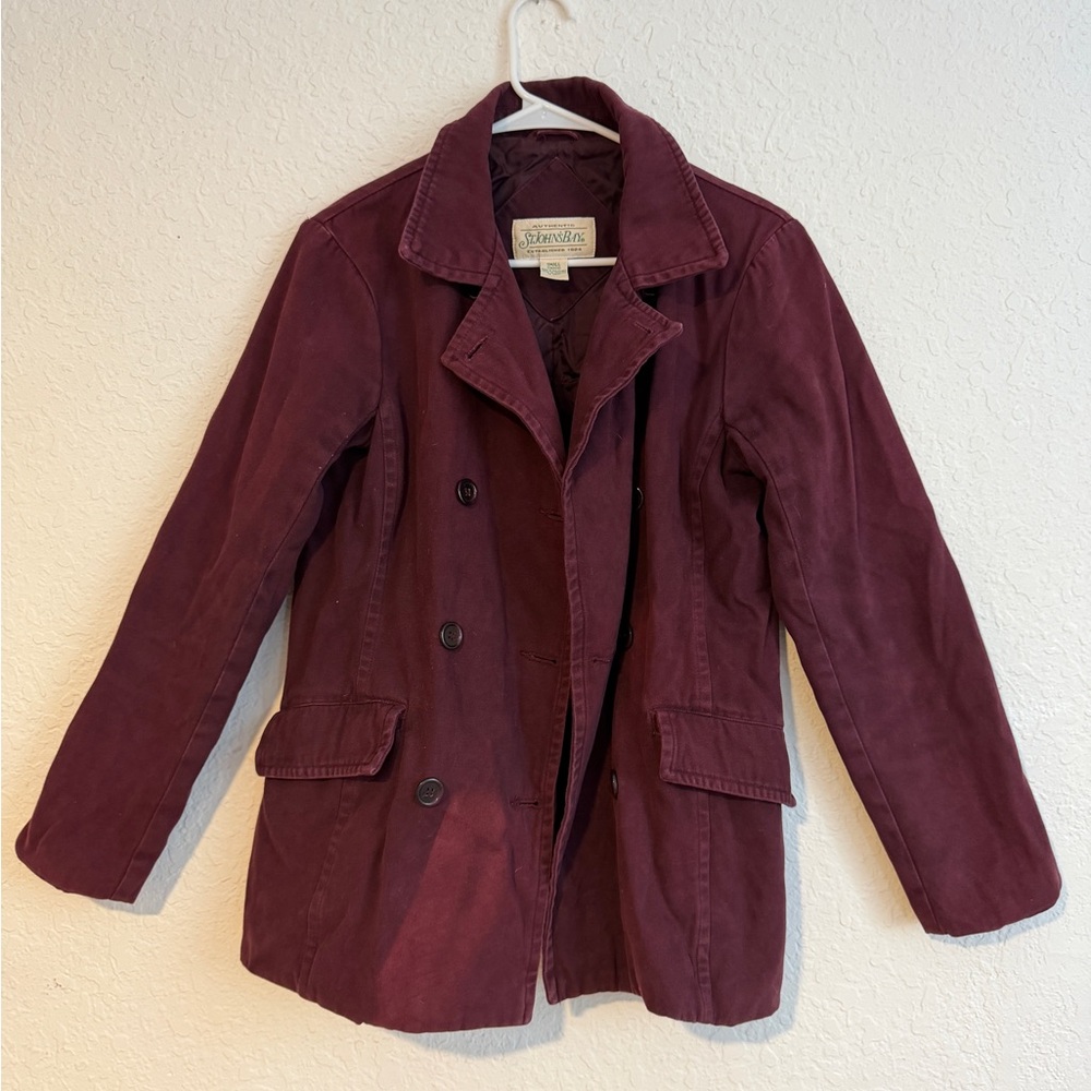 St. John's Bay Deep Red Pea Coat